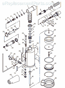 Page A Diagram and Parts List for CP883 T024288 Chicago Pneumatic Riveter